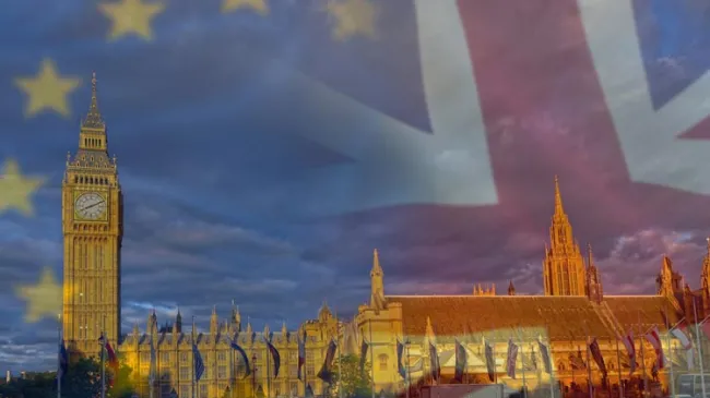 Big Ben with British flag